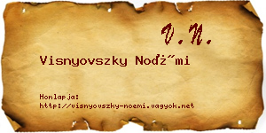 Visnyovszky Noémi névjegykártya